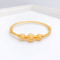 Ritzy Yellow Gold Bangle Bracelet