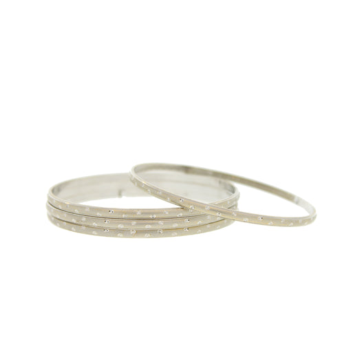 White Gold Bangles