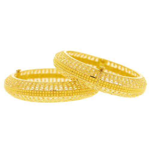 Rounded Gold Bangles