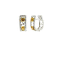 Citrine & Diamond + 18k Gold Earrings