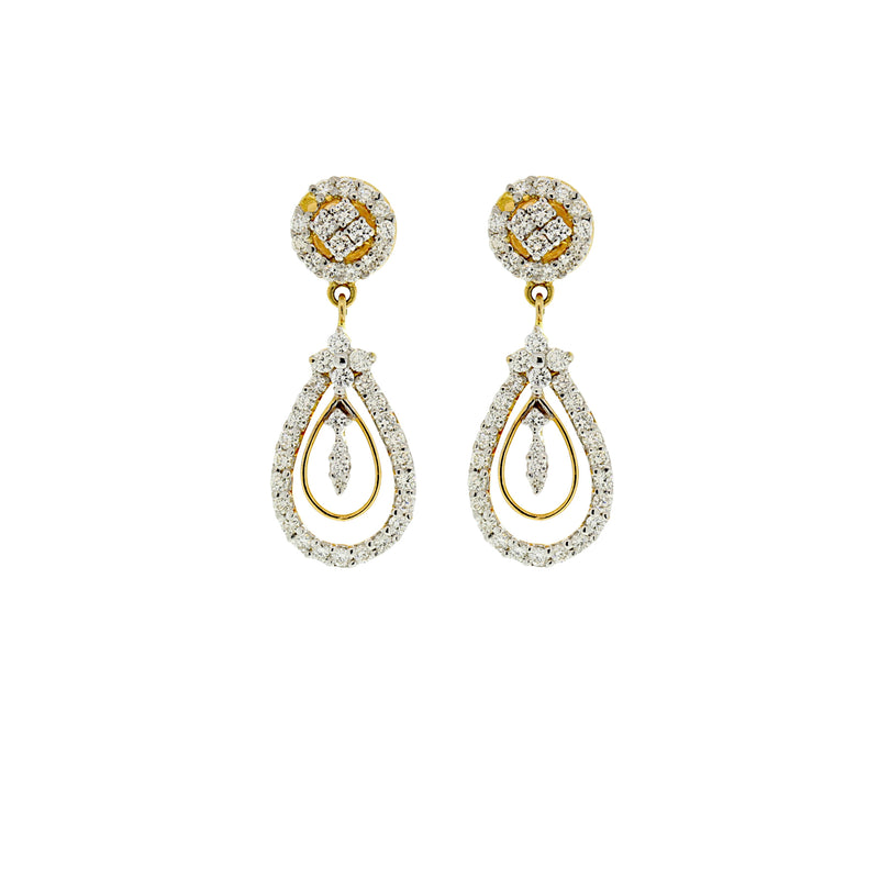 Pear-shaped Diamond Earrings