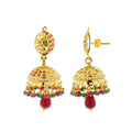 Ruby & Emerald Jhumka Earrings