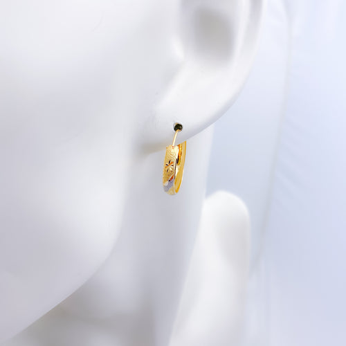 Two Tone Bali Earrings