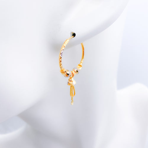 Two Tone Hanging Earring Bali