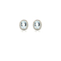 Aqua Marine & Diamond Earrings