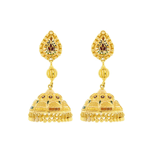 Meena Jhumka Earrings