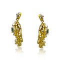 Extravagant Vintage 18K Gold Diamond Hanging Earrings 