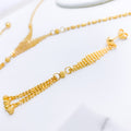 Chic Long Mesh Necklace 22k Gold Set