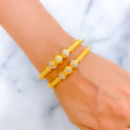 Sophisticated Two-Tone Pipe Bangles