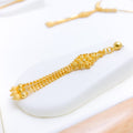 Elegant Sand Finish Necklace 22k Gold Set