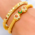 Exclusive White Meena Accented Bangles