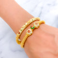 Exclusive White Meena Accented Bangles