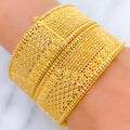 22k-gold-Regal Decorative Flower Adorned Bangles