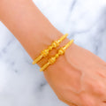 Evergreen Striped Meenakari Bangles