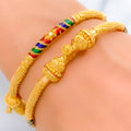 Evergreen Striped Meenakari Bangles