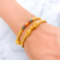 Evergreen Striped Meenakari Bangles