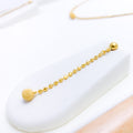 Delicate Beaded Necklace 22k Gold Set