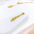 Glossy Hanging Necklace 22k Gold Set