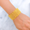 22k-gold-Radiant Round Matte Finish Bangle