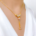 Festive Three-Tone Dotted Necklace