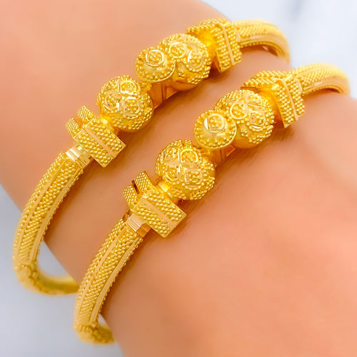 Palatial Geometric Gold Bangles