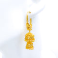 Traditional Long Beaded 22k Gold Jhumki