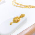 Decorative Textured Two 22k Gold Lara Set