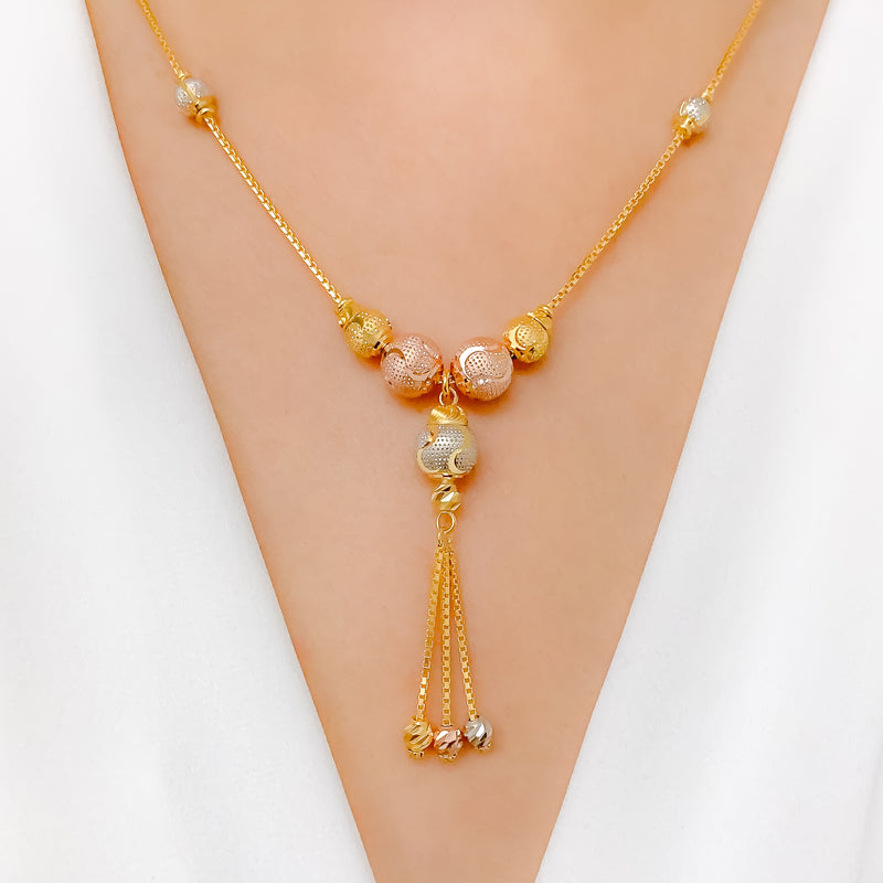 Elegant Three-Tone Necklace