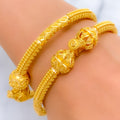 Decorative Flower Accented Pipe Bangles