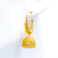 Stately Textured Jhumki Earrings