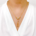 Contemporary Patterned Three-Tone Necklace