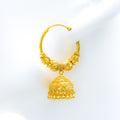 Stately Textured Jhumki Earrings