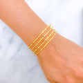 22k-gold-Radiant Stylish Marquise Bangles