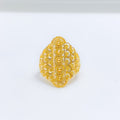 Exclusive Floral Cluster 22k Gold Ring