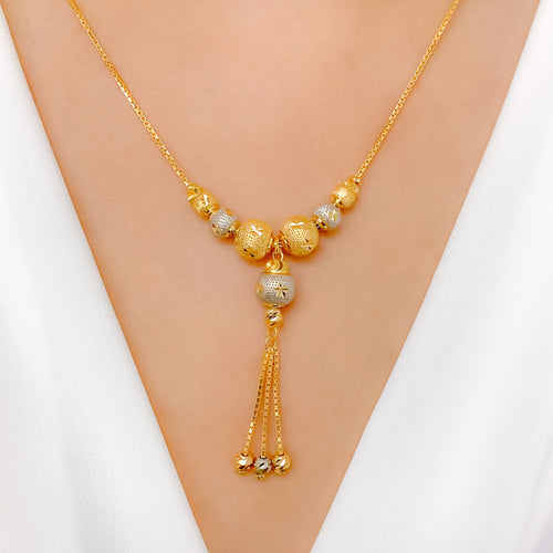 Charming Three Tassel Necklace