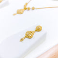 Stately Symmetrical 22k Gold Necklace Set