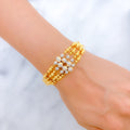 22k-gold-Distinct Extravagant Multi Bead Bangle Bracelet