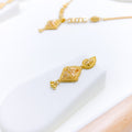 Upscale Unique Link 22k Gold Necklace Set