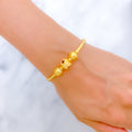 22k-gold-Majestic Sparkling Star Bangle Bracelet
