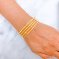 22k-gold-Dual Finish Dotted Bangles