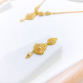 Shiny Reflective 22k Gold Necklace Set