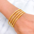 22k-gold-Dual Finish Dotted Bangles