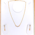 Three-Tone Zigzag Necklace Set