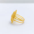 Decorative Glossy Oval Dome 22k Gold Ring