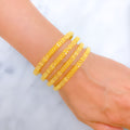 Delightful Beaded Set of 4 Bangles