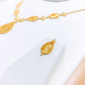 Captivating CZ Drop 22k Gold Necklace Set