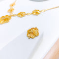 Mesmerizing Gold Clover 22k Gold Necklace Set