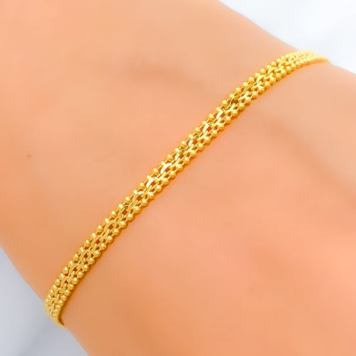 22k-gold-Glossy Chic Chain Bracelet