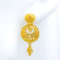 Elegant Chand Hanging 22k Gold Earrings