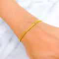 22k-gold-Sparkling Modern Chain Bracelet